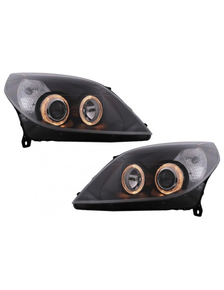 Angel Eyes Fari per Opel Vectra C Signum Facelift (09.05-08) Nero