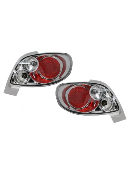 Fanali posteriori per Peugeot 6 CC Coupé Cabrio 2 Porte (1998-04) Cromo