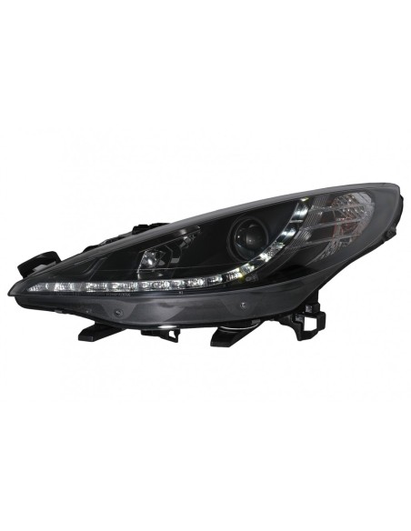 LED DRL Fari per Peugeot 7 (05.06-06.12) Nero