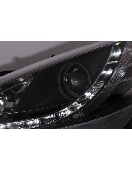 LED DRL Fari per Peugeot 7 (05.06-06.12) Nero