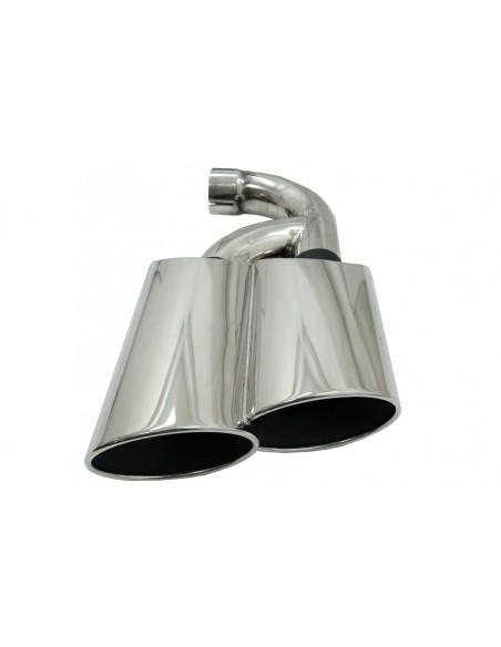 Silenziatore di scarico Suggerimenti per Porsche Cayenne I Facelift SUV 9PA1 V8 (07-10) Chrome