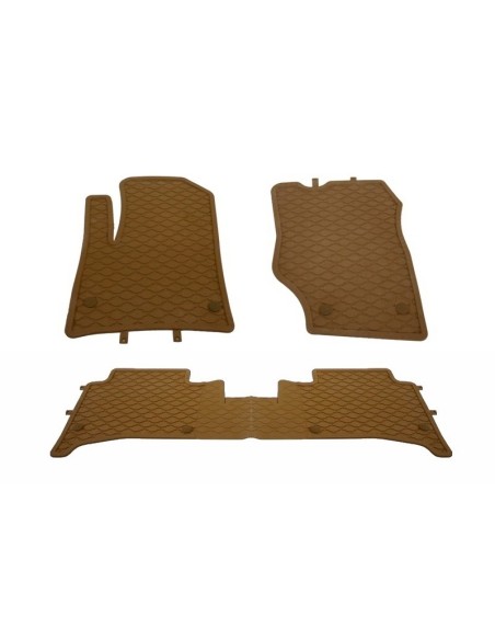 Tappetini in gomma per PORSCHE Cayenne 957-957 (02-10) per VW Touareg 7L (02-10) Sabbia Marrone