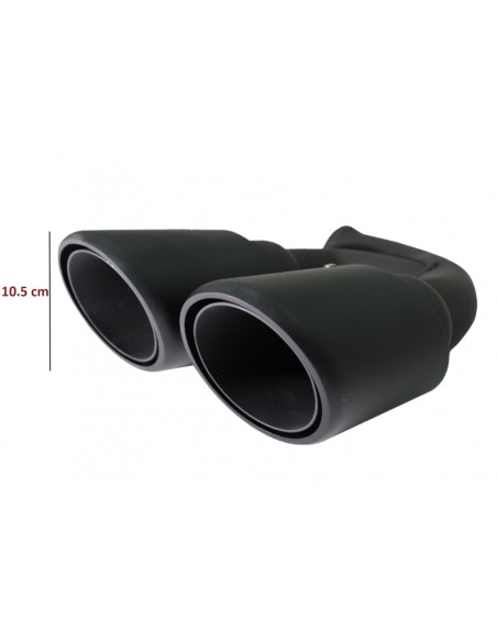 Silenziatore di scarico Suggerimenti per Porsche Cayenne 92A V6 V8 Benzina (05.10-09.14) GTS Design nero opaco