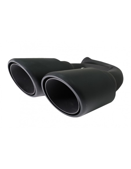 Silenziatore di scarico Suggerimenti per Porsche Cayenne 92A V6 V8 Benzina (05.10-09.14) GTS Design nero opaco