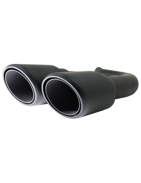 Silenziatore di scarico Suggerimenti per Porsche Cayenne 92A V6 V8 Diesel (05.10-09.14) GTS Design nero opaco