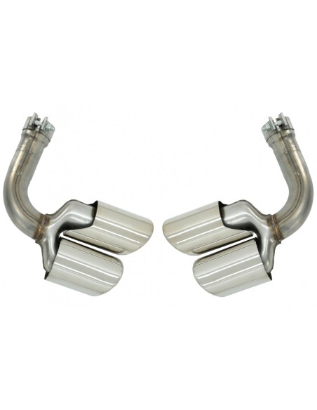 Silenziatore di scarico Suggerimenti Quad per Porsche Cayenne 9Y0 SUV 3.0 (18-up) Aggiornamento a Cayenne S Chrome