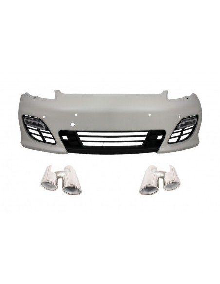 Paraurti anteriore w/ scarico per PORSCHE 970 Panamera (10-13) Turbo-GTS Design