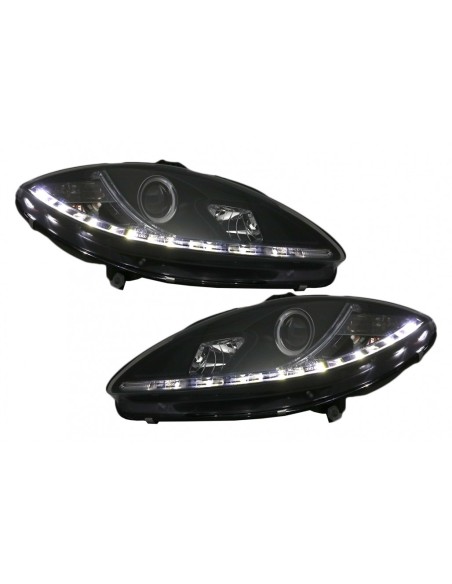 LED DRL fari per Seat Leon Altea Toledo (06.05-09) Nero