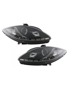 LED DRL fari per Seat Leon Altea Toledo (06.05-09) Nero 2
