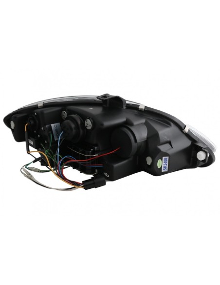 LED DRL fari per Seat Leon Altea Toledo (06.05-09) Nero