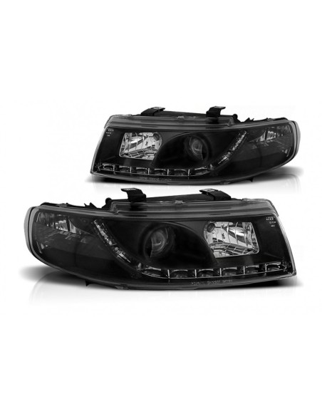 LED DRL fari per Seat Leon Toledo (04.1999-08.04) Nero