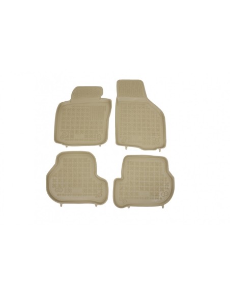 Tappetino in gomma beige per SEAT Leon 1P (05-13) SKODA Octavia II (04-13) VW Golf 5 Golf 6 (03-13) Jetta V (05-10)