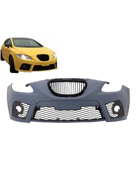 Paraurti anteriore per Seat Leon 1P (04-09) Cupra Design w/ Frontale centrale Griglia proiettore Griglia inferiore