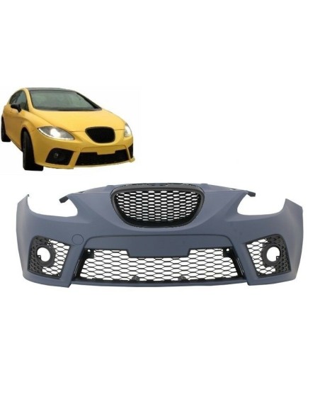 Paraurti anteriore per Seat Leon 1P (04-09) Cupra Design w/ Frontale centrale Griglia proiettore Griglia inferiore