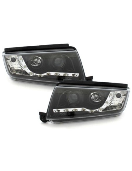 DAYLIGHTHeadlights per Skoda Fabia (12.1999-08) DRL Optic Black