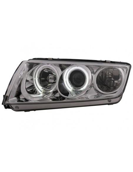 CCFL Angel Eyes fari per Skoda Fabia (12.1999-08) Cromo