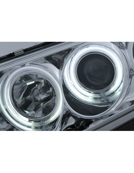 CCFL Angel Eyes fari per Skoda Fabia (12.1999-08) Cromo