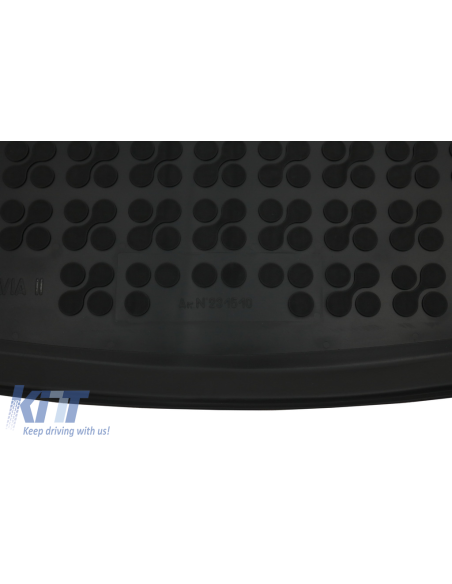 Stuoia del tronco in gomma nera per Skoda Octavia II 1Z (04-13) Berlina-Liftback