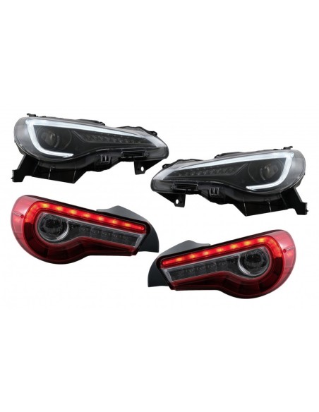 Fari a LED w/ fanale posteriore LED completo per Toyota 86 (12-19) Subaru BRZ (12-18) Scion FR-S (13-16)