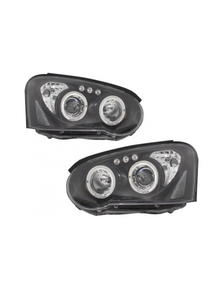 Fanali Angel Eyes per Subaru Impreza II GD (03-05) Nero