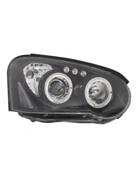 Fanali Angel Eyes per Subaru Impreza II GD (03-05) Nero