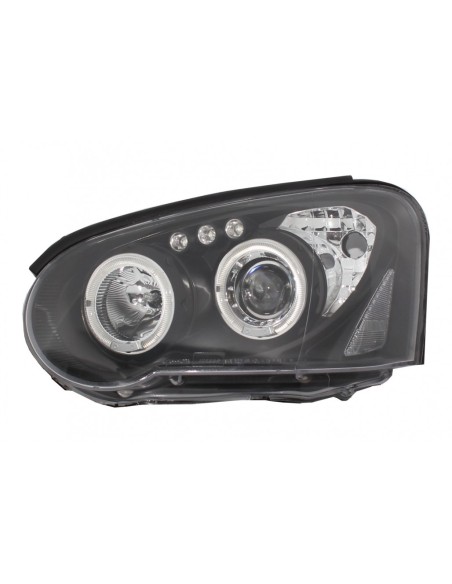 Fanali Angel Eyes per Subaru Impreza II GD (03-05) Nero