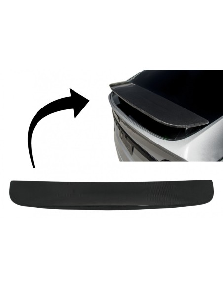 Add-on Trunk Spoiler Cap Wing per Tesla Modello X (15-up) Real Carbon