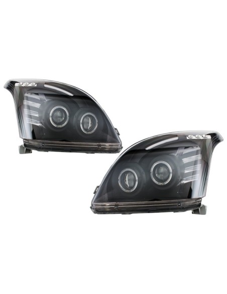 Fari Angel Eyes per Toyota Land Cruiser FJ1 (03-09) Nero
