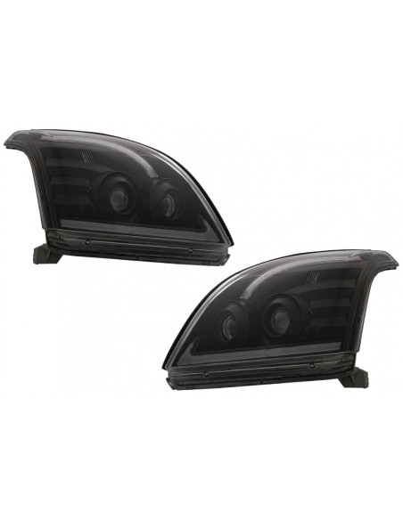 Fari LED TUBE LIGHT per TOYOTA Land Cruiser FJ1 (03-09) Nero w/ segnale di svolta dinamico LHD