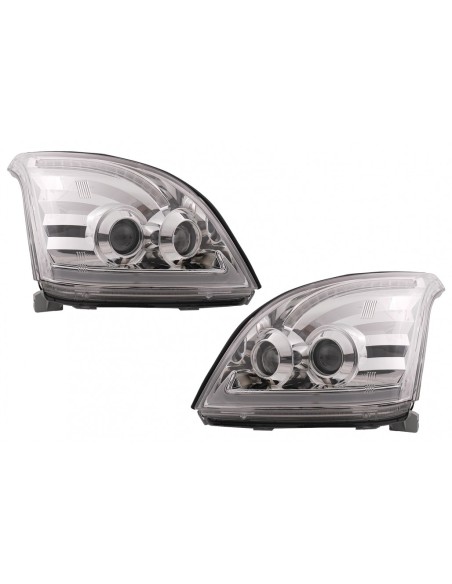 LED TUBE LIGHT Fari per Toyota Land Cruiser FJ1 (03-09) Chrome w/ Dynamic Secvential luci di svolta