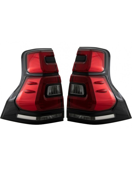 Fanali posteriori LED per Toyota Land Cruiser FJ150 Prado (10-18) Barra chiara rossa (18+) Design