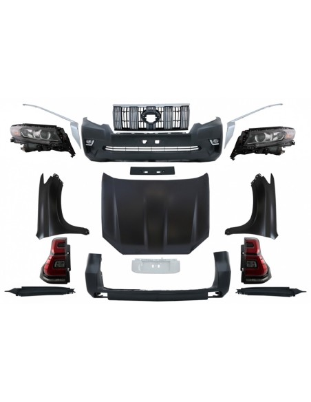 Facelift conversione Complet Body Kit per TOYOTA Land Cruiser Prado FJ150 Montaggio Retrofit 10+ a 18+ Modello
