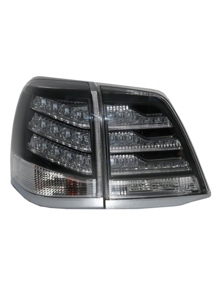 Fanali posteriori LED per Toyota Land Cruiser FJ0 J0 (08-11) Bianco e Nero