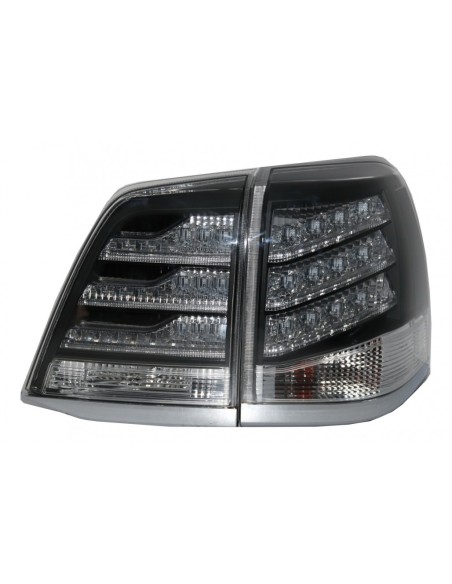Fanali posteriori LED per Toyota Land Cruiser FJ0 J0 (08-11) Bianco e Nero