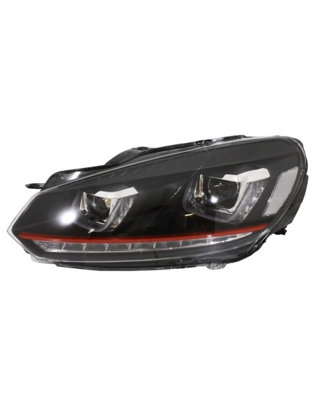 Fari RHD per VW Golf 6 VI (08-13) Golf 7 3D LED DRL U-Design LED che scorre luce di svolta striscia rossa