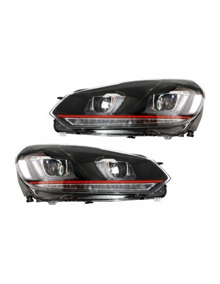 Fari per VW Golf 6 VI (08-13) Golf 7 3D LED DRL U-Design GTI w/ Fanali posteriori Full LED R
