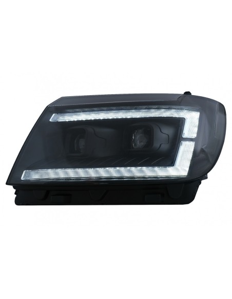 Fari a LED per VW Crafter II SY SZ (17-Up) nero dinamico segnale di svolta sequenziale