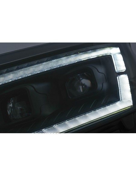Fari a LED per VW Crafter II SY SZ (17-Up) nero dinamico segnale di svolta sequenziale