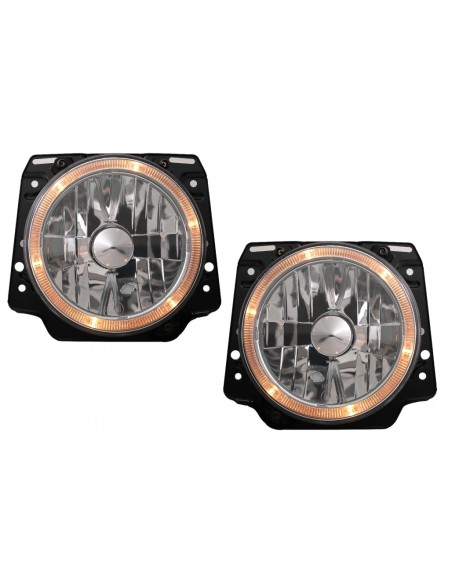 Chrome Angel Eyes fari per VW Golf 2 II (08.1983-08.1991) Chiaro