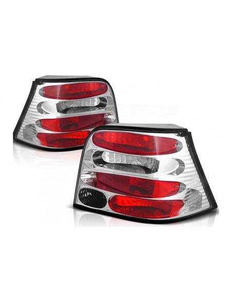 Fanali posteriori per VW Golf IV 4 Hatchback (1998-05) Cromo
