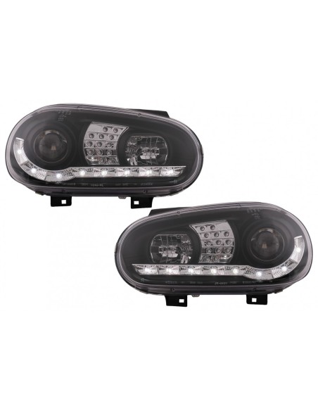Fari LED Luce diurna per VW Golf IV 4 Cabriolet Hatchback Variante (09.1997-09.03) Nero