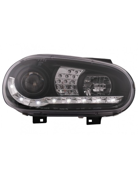 Fari LED Luce diurna per VW Golf IV 4 Cabriolet Hatchback Variante (09.1997-09.03) Nero