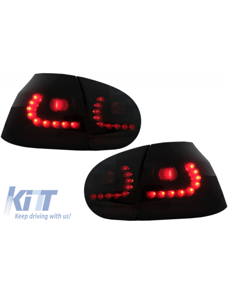 Fanali posteriori a LED per VW Golf V 03-09 Luce nebbia Black-Smoke