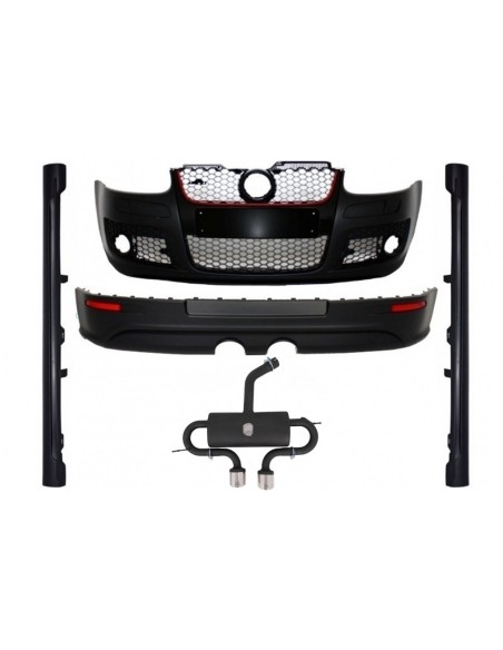 Kit per VW Golf Mk 5 V Golf 5 (03-07) GTI R32 Design w/ sistema di scarico completo