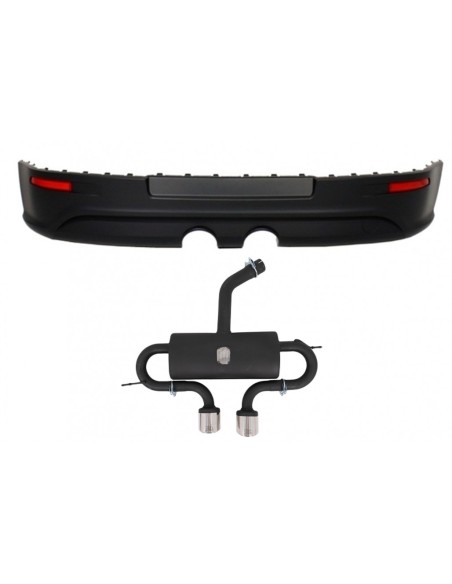 Estensione posteriore del paraurti per VW Golf V (03-07) Look R32 e sistema di scarico completo