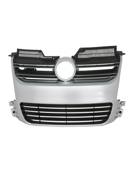 Griglia anteriore per VW Golf 5 V (03-07) R32 Design Alluminio spazzolato
