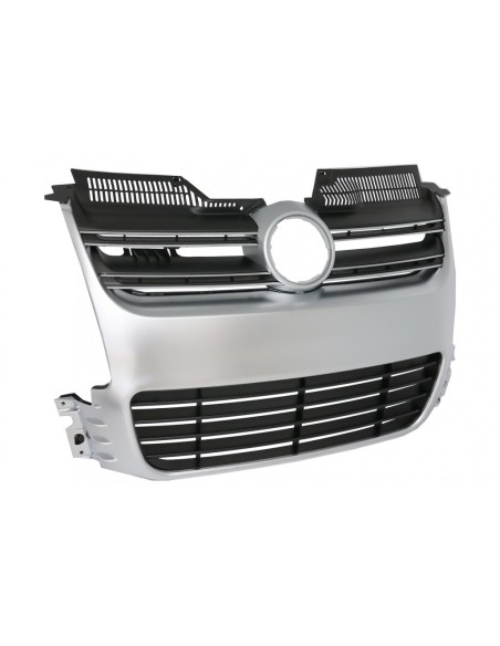 Griglia anteriore per VW Golf 5 V (03-07) R32 Design Alluminio spazzolato