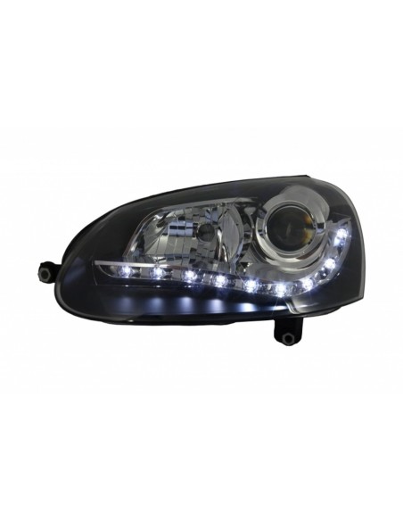 Fari LED DRL w/ OSRAM COOL BLUE INTENSE H7 faro alogeno per VW Golf V 5 Jetta 5 (03-09) Design nero