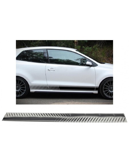 Adesivi laterali vinile nero opaco per VW POLO Golf 5 6 7 V VI VII (03-up)