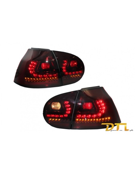 LITEC LED luci posteriori per VW Golf 5 V (04-09) rosso-fumo w/ luce di svolta sequenziale